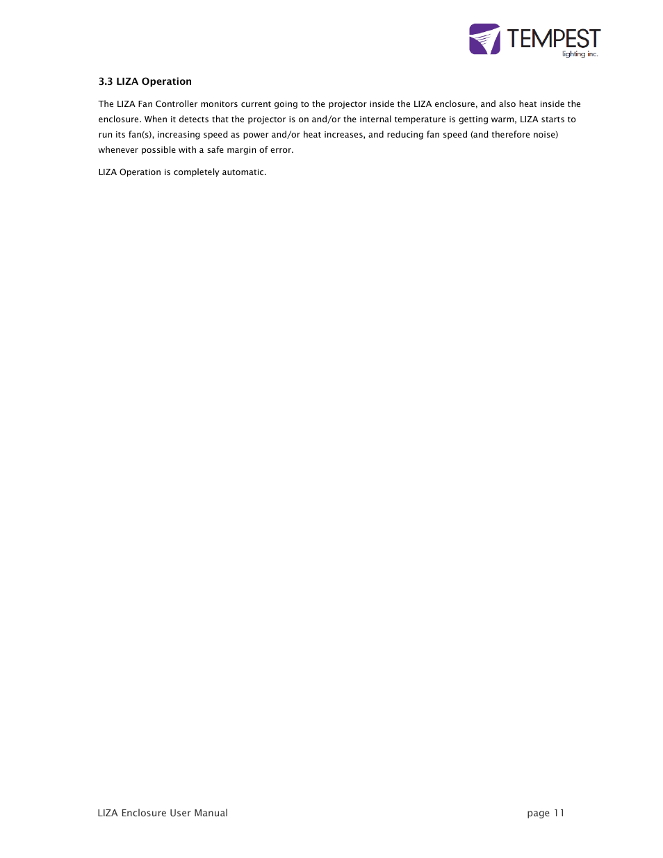 Tempest LIZA User Manual | Page 11 / 18