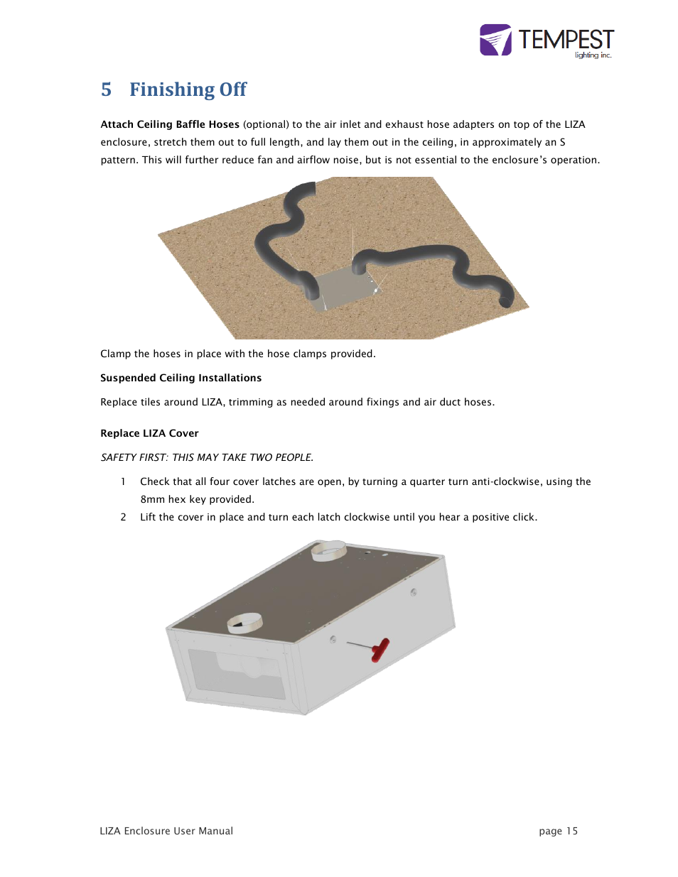 5 finishing off | Tempest LIZA User Manual | Page 15 / 18