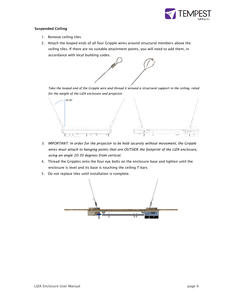 Tempest LIZA User Manual | Page 6 / 18