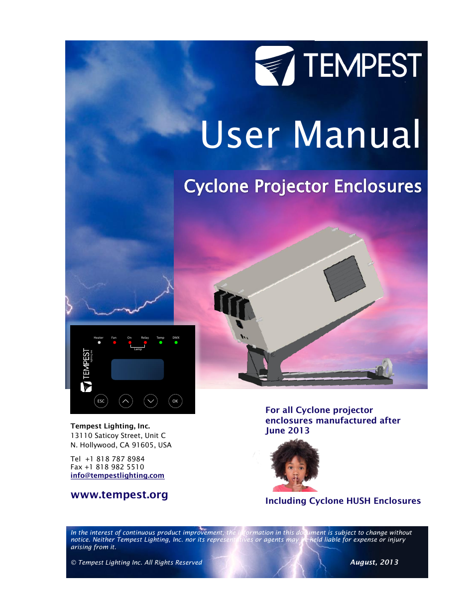 Tempest Cyclone User Manual | 48 pages