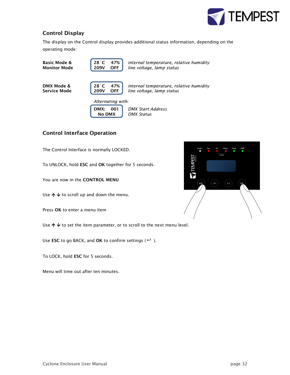 Tempest Cyclone User Manual | Page 32 / 48