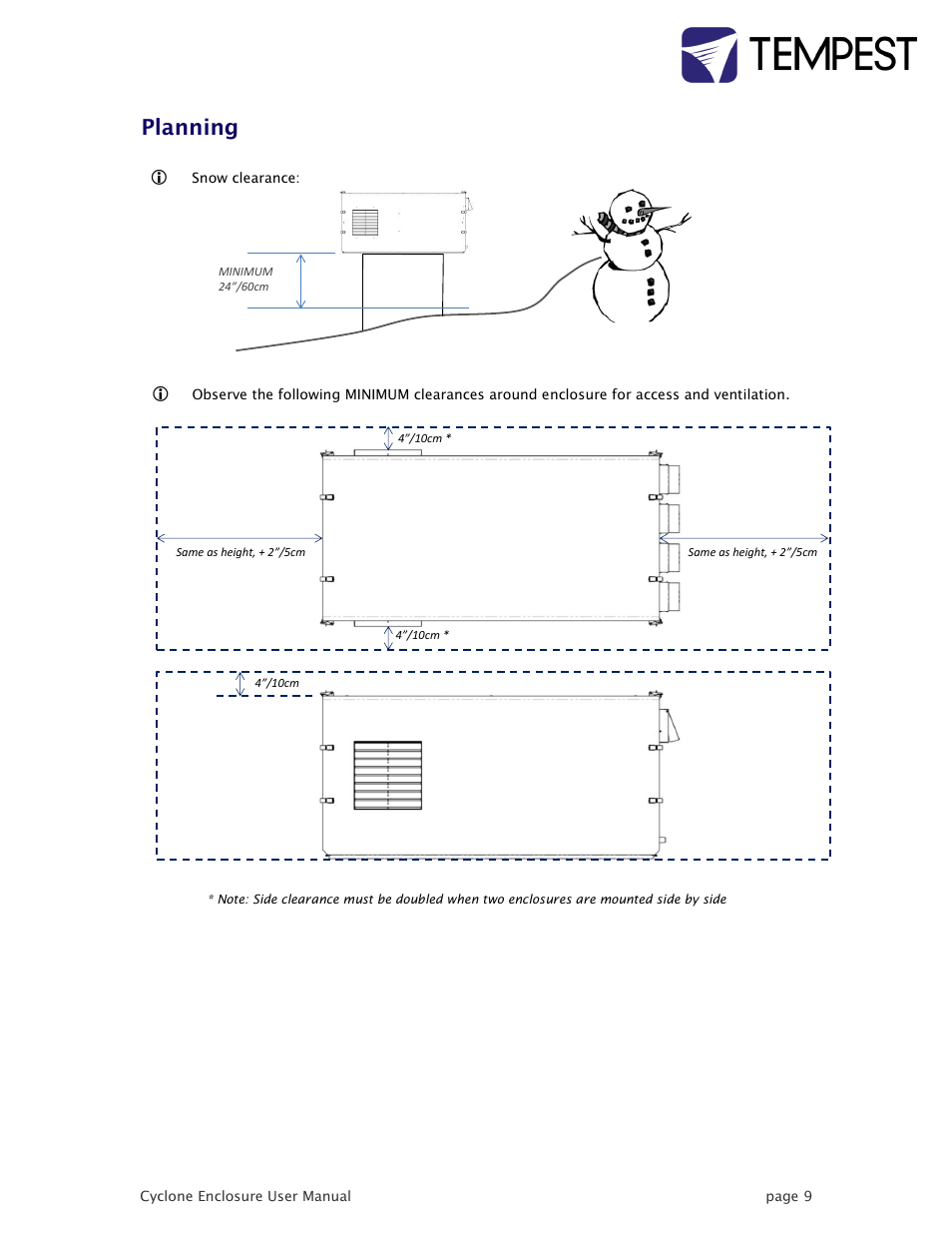 Planning | Tempest Cyclone User Manual | Page 9 / 48