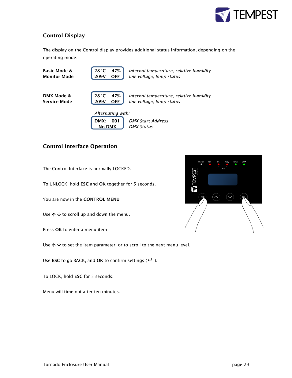 Tempest Tornado User Manual | Page 29 / 50