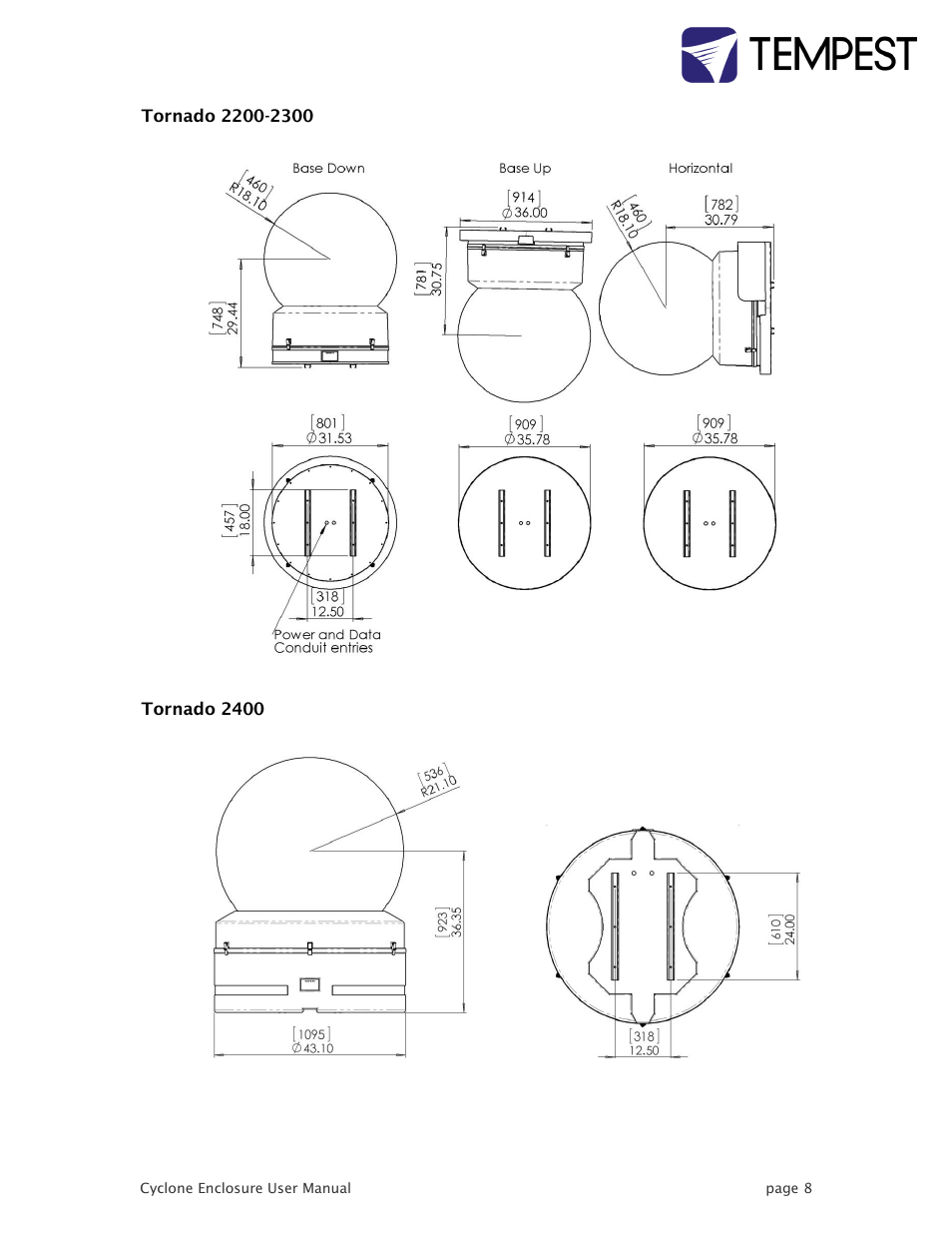 Tempest Tornado User Manual | Page 8 / 50