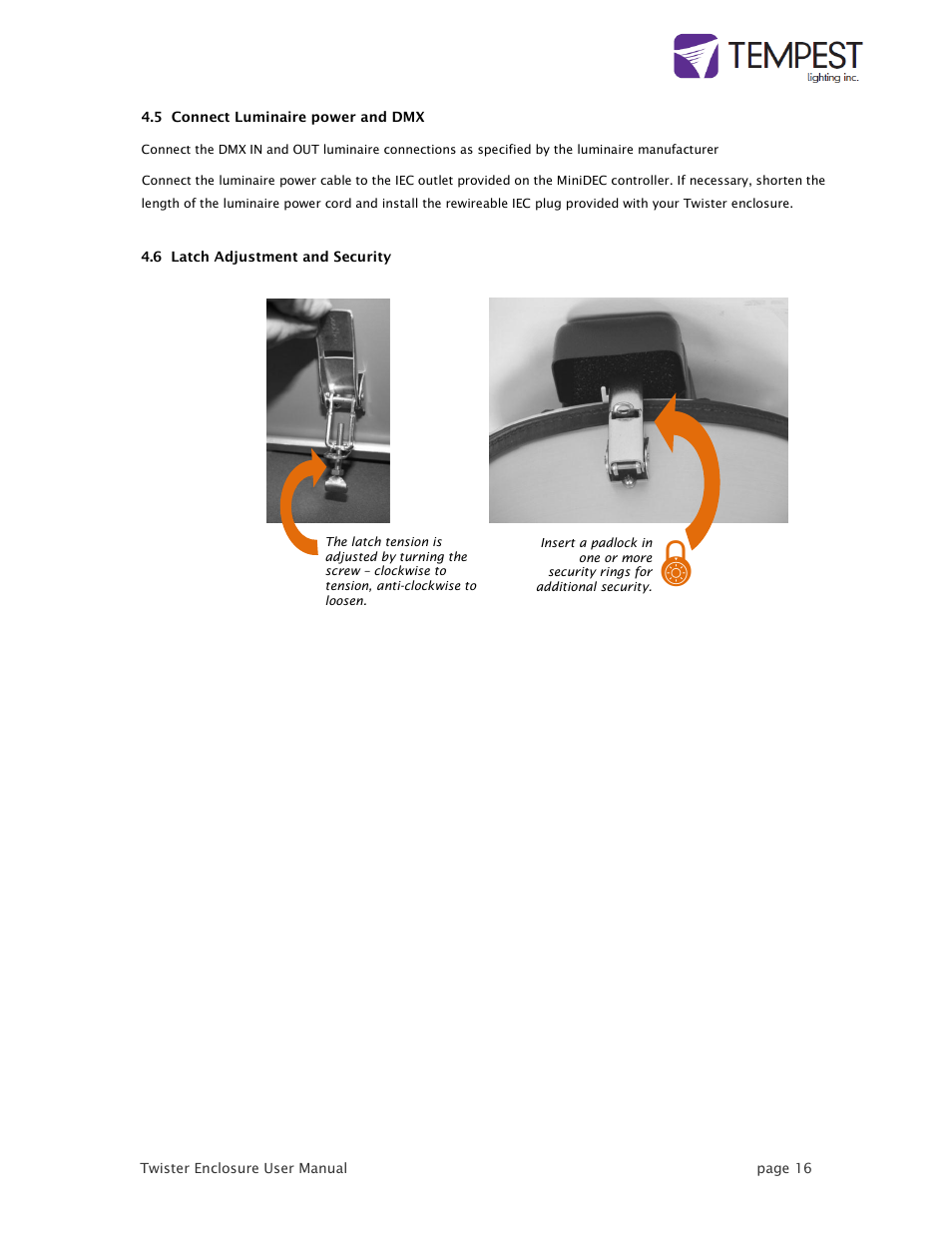 Tempest Twister User Manual | Page 16 / 22