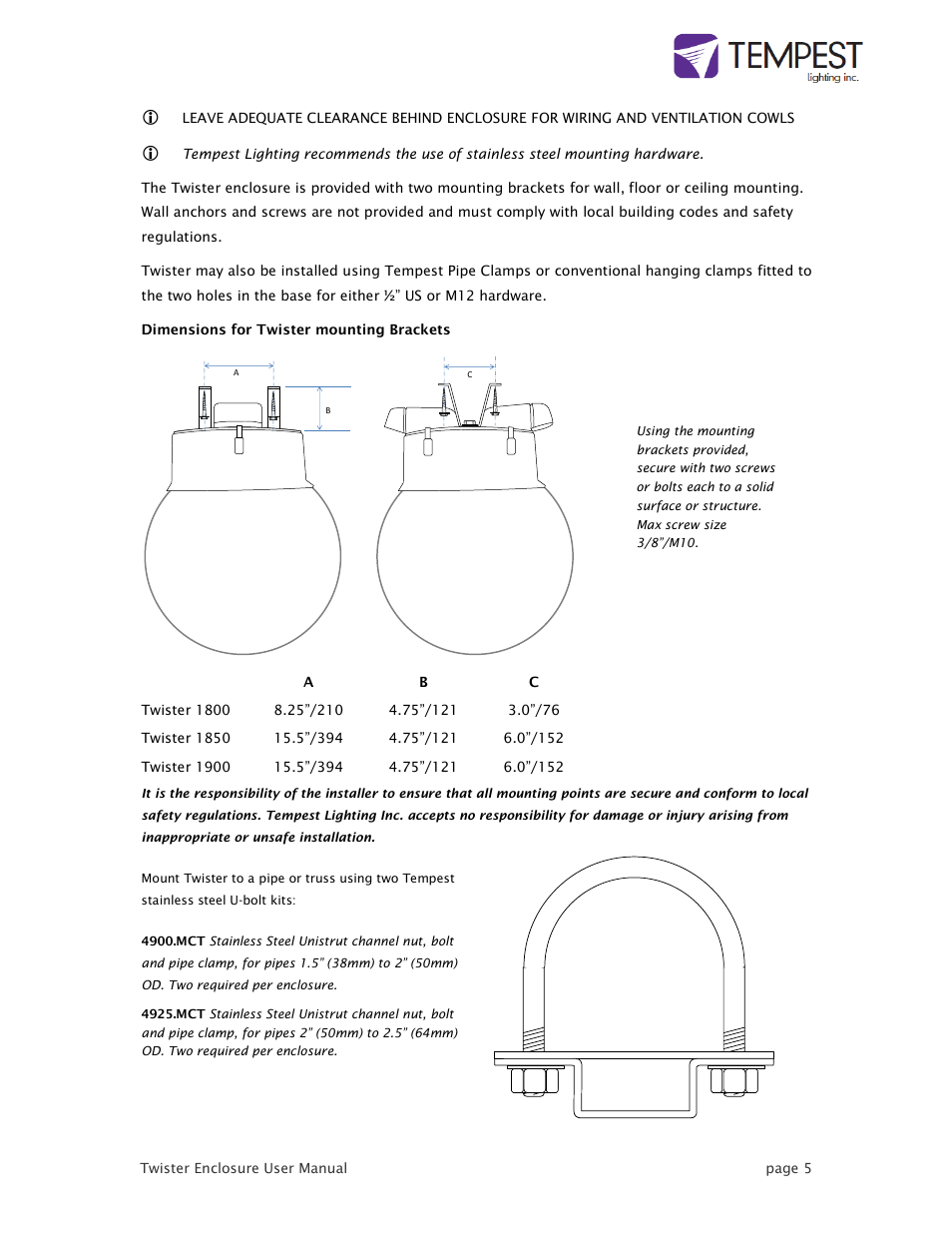 Tempest Twister User Manual | Page 5 / 22
