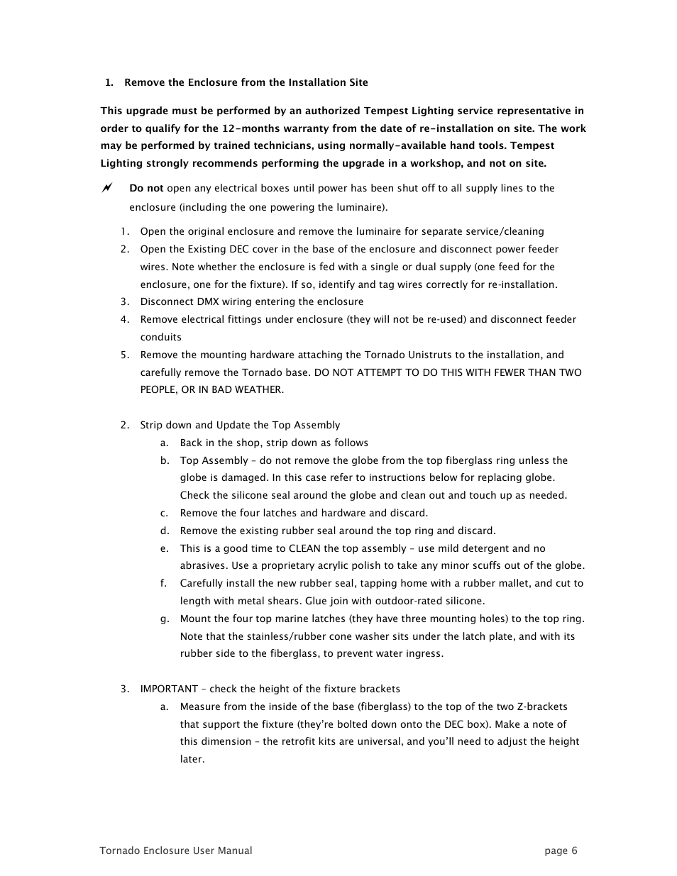 Tempest TornadoRetrofit Kits User Manual | Page 6 / 36