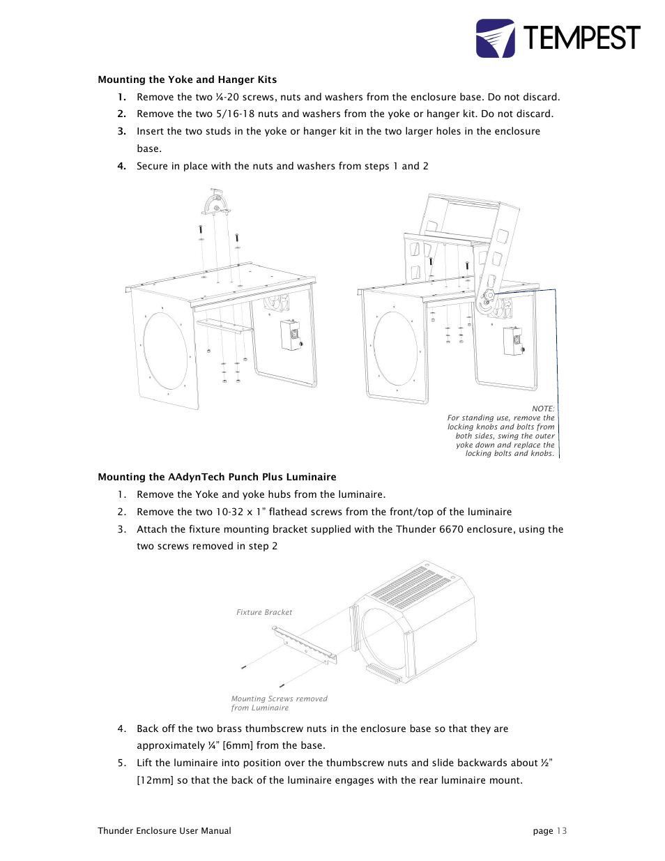 Tempest Thunder User Manual | Page 13 / 38