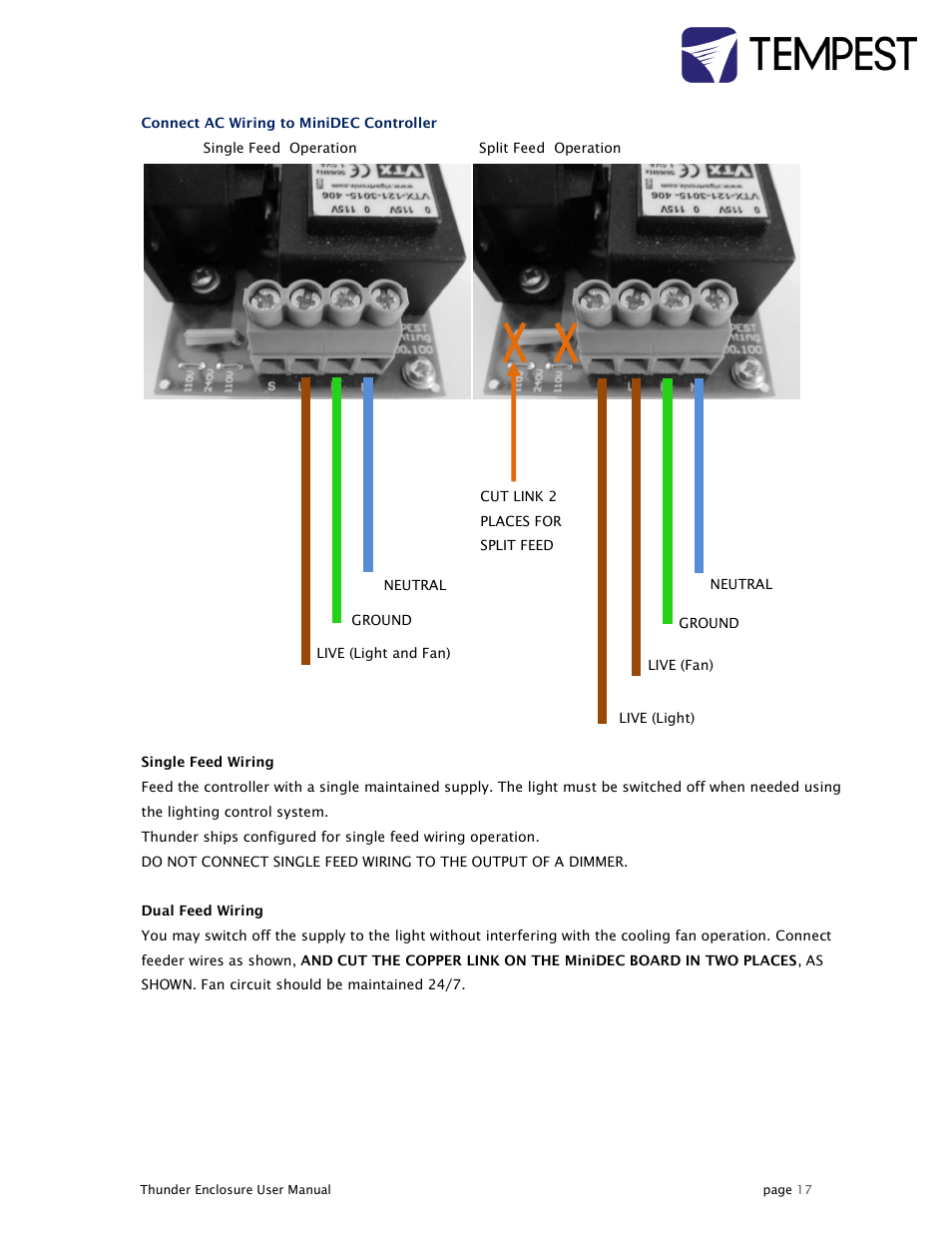Tempest Thunder User Manual | Page 17 / 38
