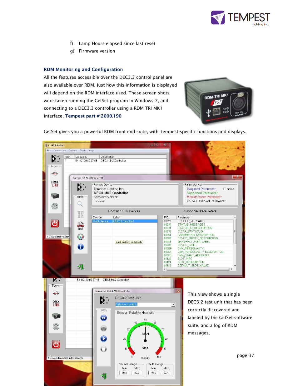 Tempest Thunder User Manual | Page 37 / 38