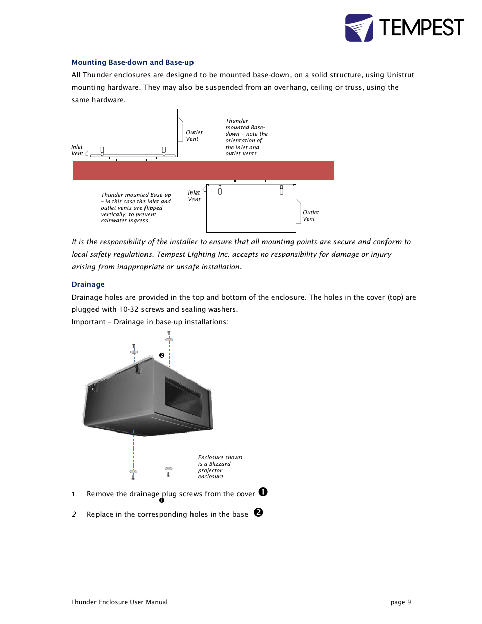 Tempest Thunder User Manual | Page 9 / 38