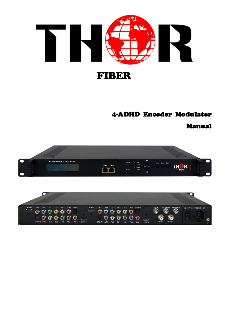 Thor 4 Ch HD Analog or Digital to HDTV modulator User Manual | 34 pages