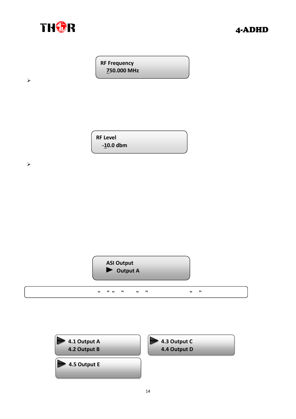 Adhd | Thor 4 Ch HD Analog or Digital to HDTV modulator User Manual | Page 17 / 34