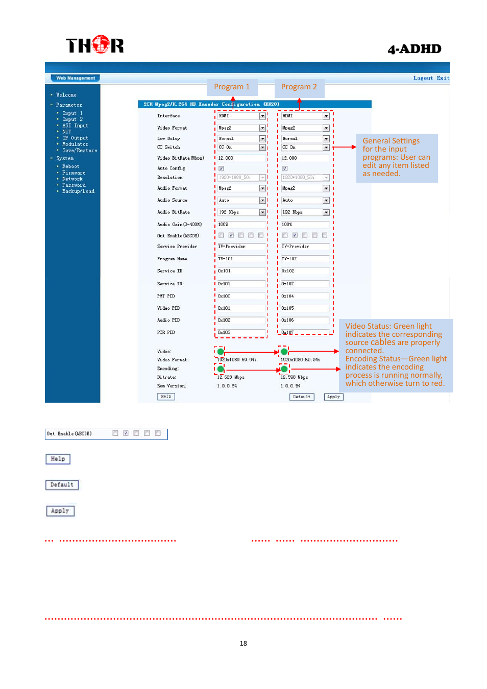 Adhd | Thor 4 Ch HD Analog or Digital to HDTV modulator User Manual | Page 21 / 34