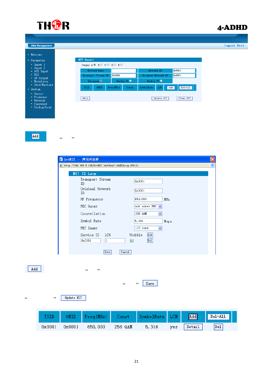 Adhd | Thor 4 Ch HD Analog or Digital to HDTV modulator User Manual | Page 24 / 34