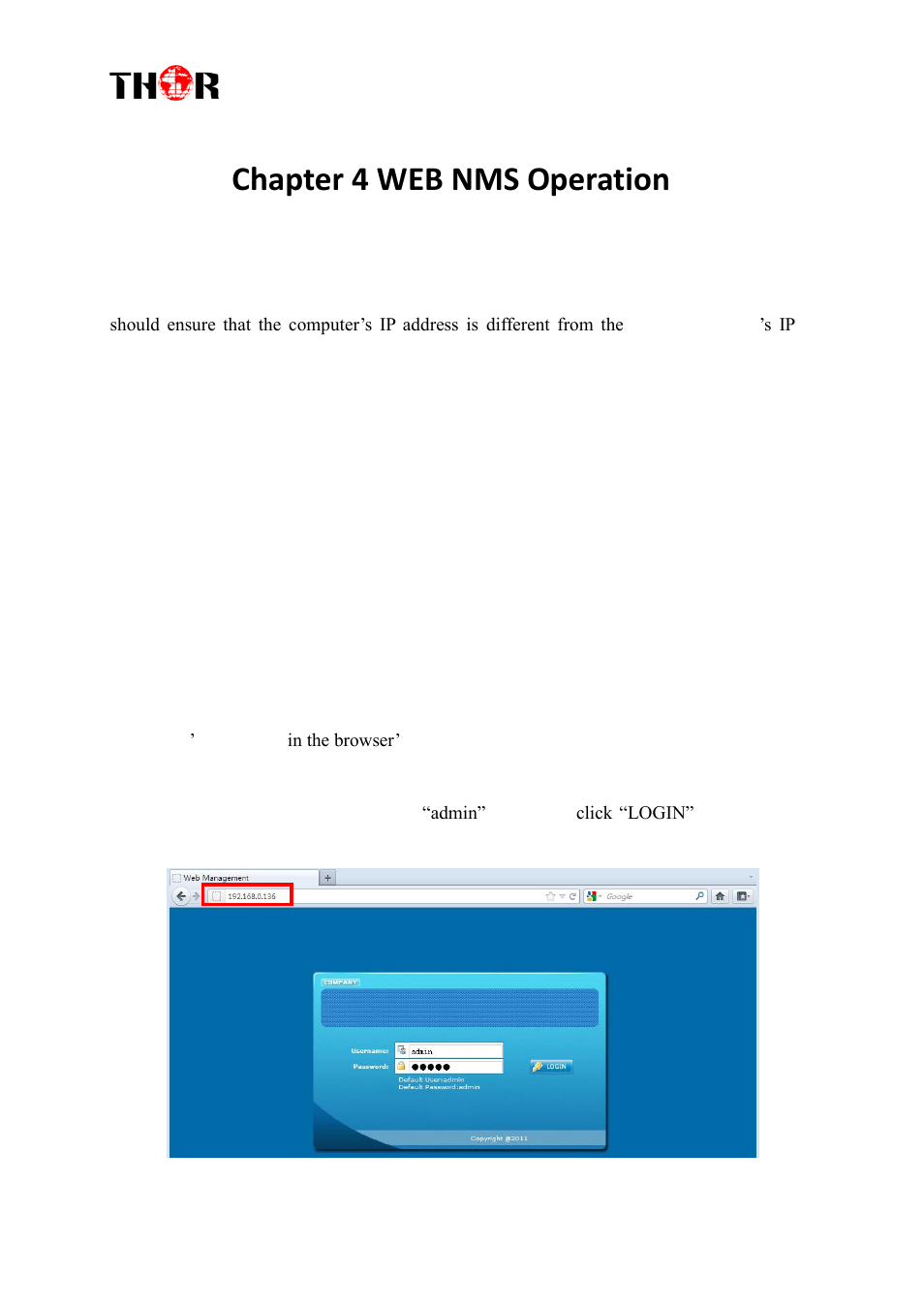 Chapter 4 web nms operation, H-4hdmi-atsc-ip | Thor 1-4 HDMI to ATSC Modulators 8VSB User Manual | Page 21 / 37