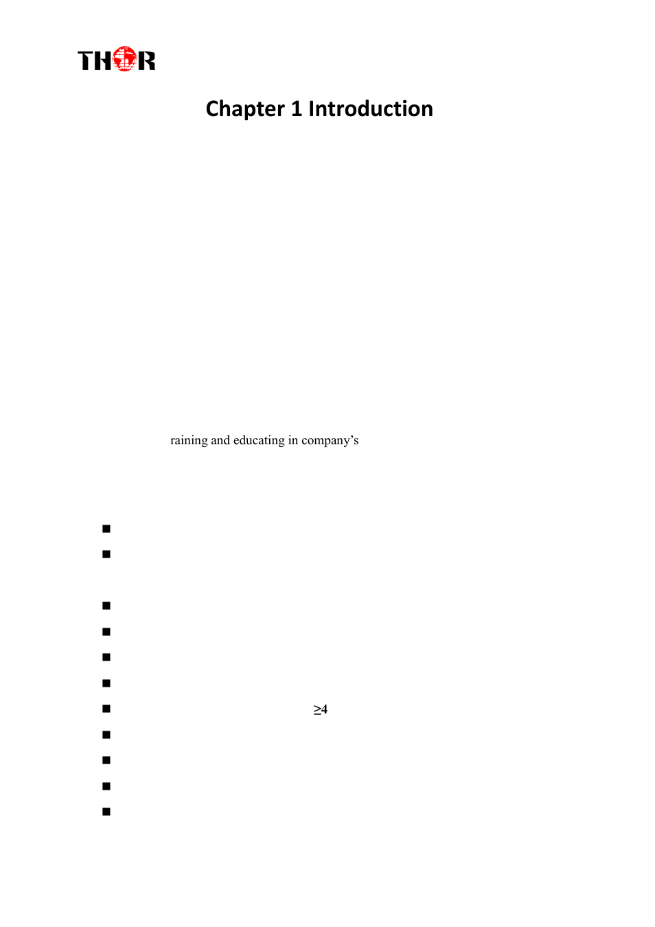 Chapter 1 introduction, Roduct, Verview | Eatures, H-4hdmi-atsc-ip | Thor 1-4 HDMI to ATSC Modulators 8VSB User Manual | Page 5 / 37