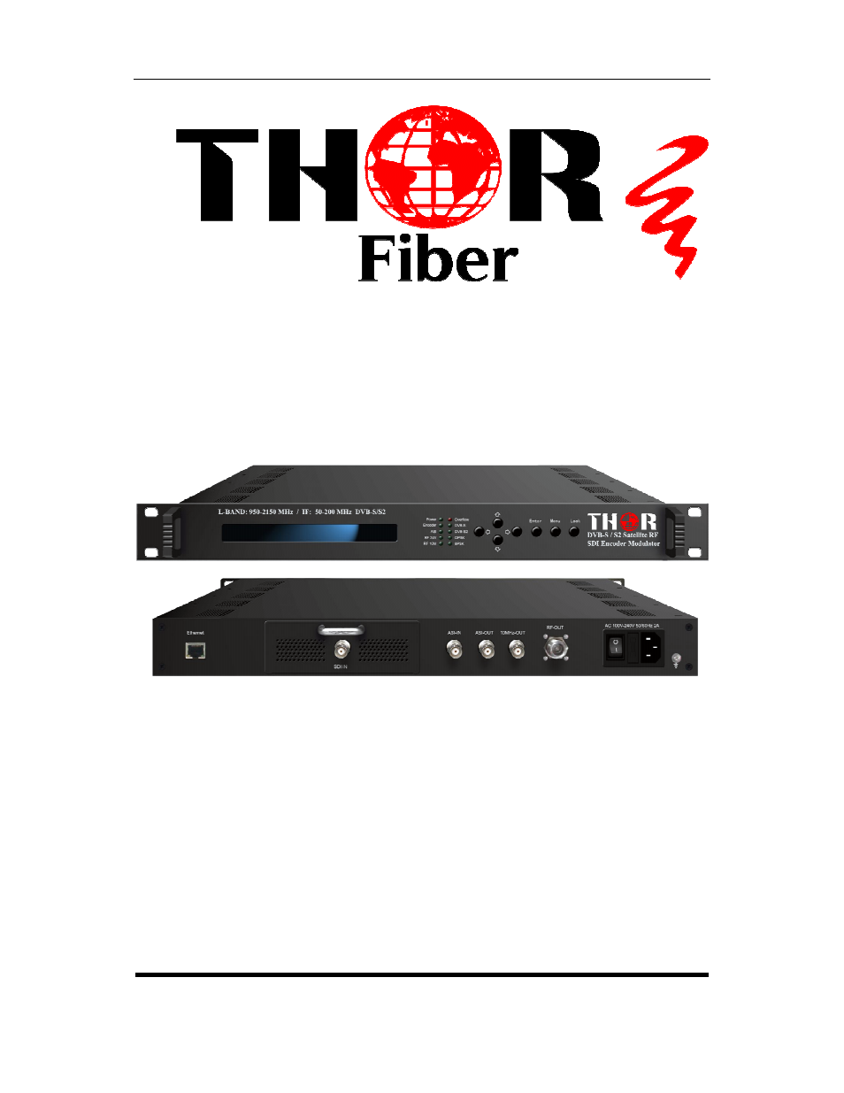 Thor HD Video Encoder & DVB-S2 Modulator User Manual | 28 pages