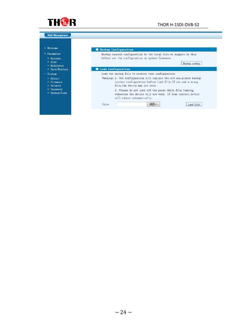 Thor HD Video Encoder & DVB-S2 Modulator User Manual | Page 27 / 28