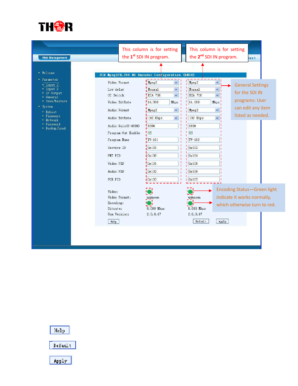 Thor 4 Ch HD-SDI Encoder w/ CC & AC/3 User Manual | Page 20 / 27