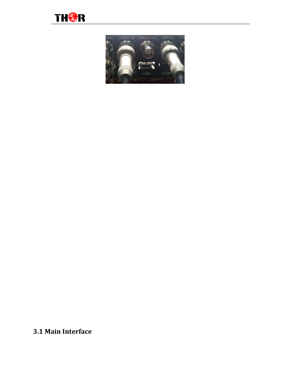 Chapter 3 operation, 1 main interface | Thor V3 Decoder - ASI, IP, RF - Closed Captions User Manual | Page 15 / 23