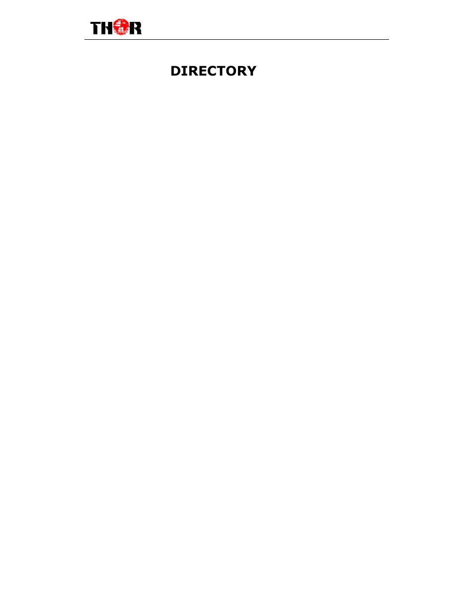 Directory | Thor V3 Decoder - ASI, IP, RF - Closed Captions User Manual | Page 2 / 23