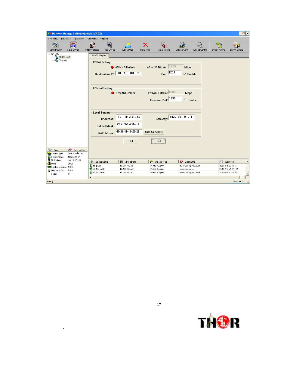 Thor DVB ASI Over IP Gateway User Manual | Page 20 / 20