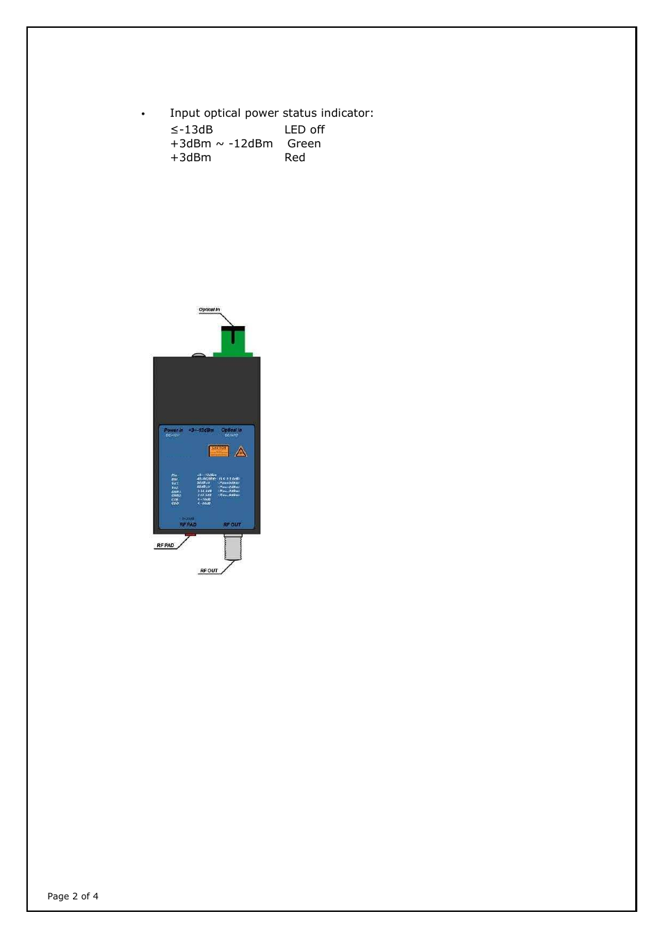 Thor RF Mini Receiver User Manual | Page 4 / 6