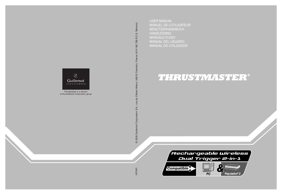 Thrustmaster Dual Trigger Wireless Rechargeable User Manual | 45 pages