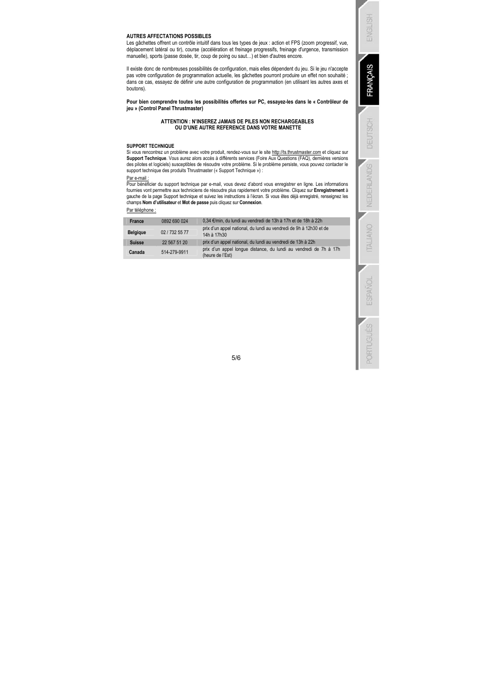 Thrustmaster Dual Trigger Wireless Rechargeable User Manual | Page 12 / 45