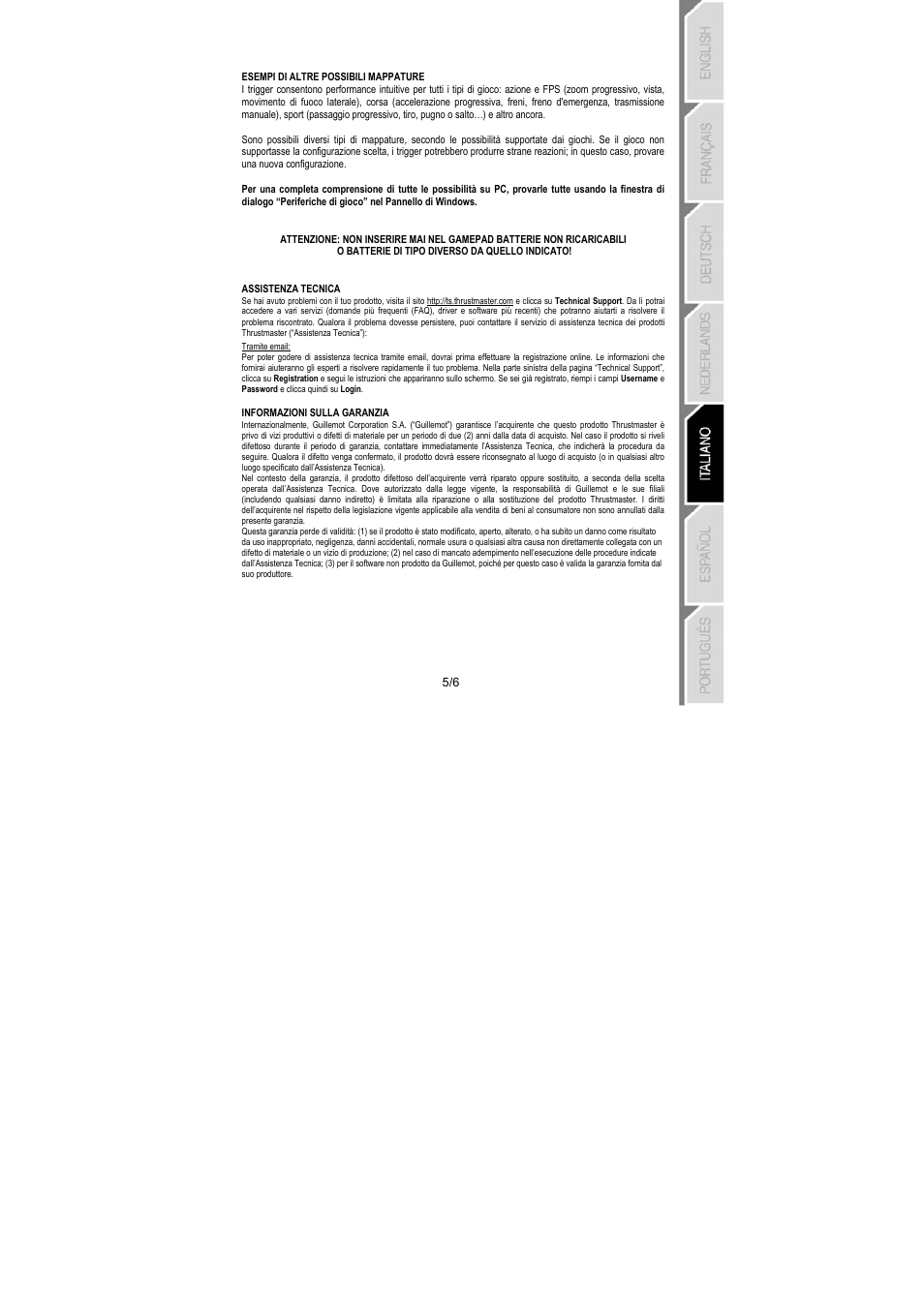 Thrustmaster Dual Trigger Wireless Rechargeable User Manual | Page 30 / 45