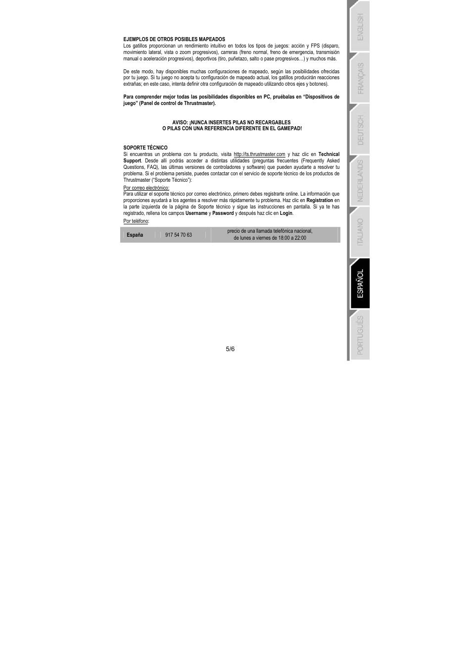 Thrustmaster Dual Trigger Wireless Rechargeable User Manual | Page 36 / 45