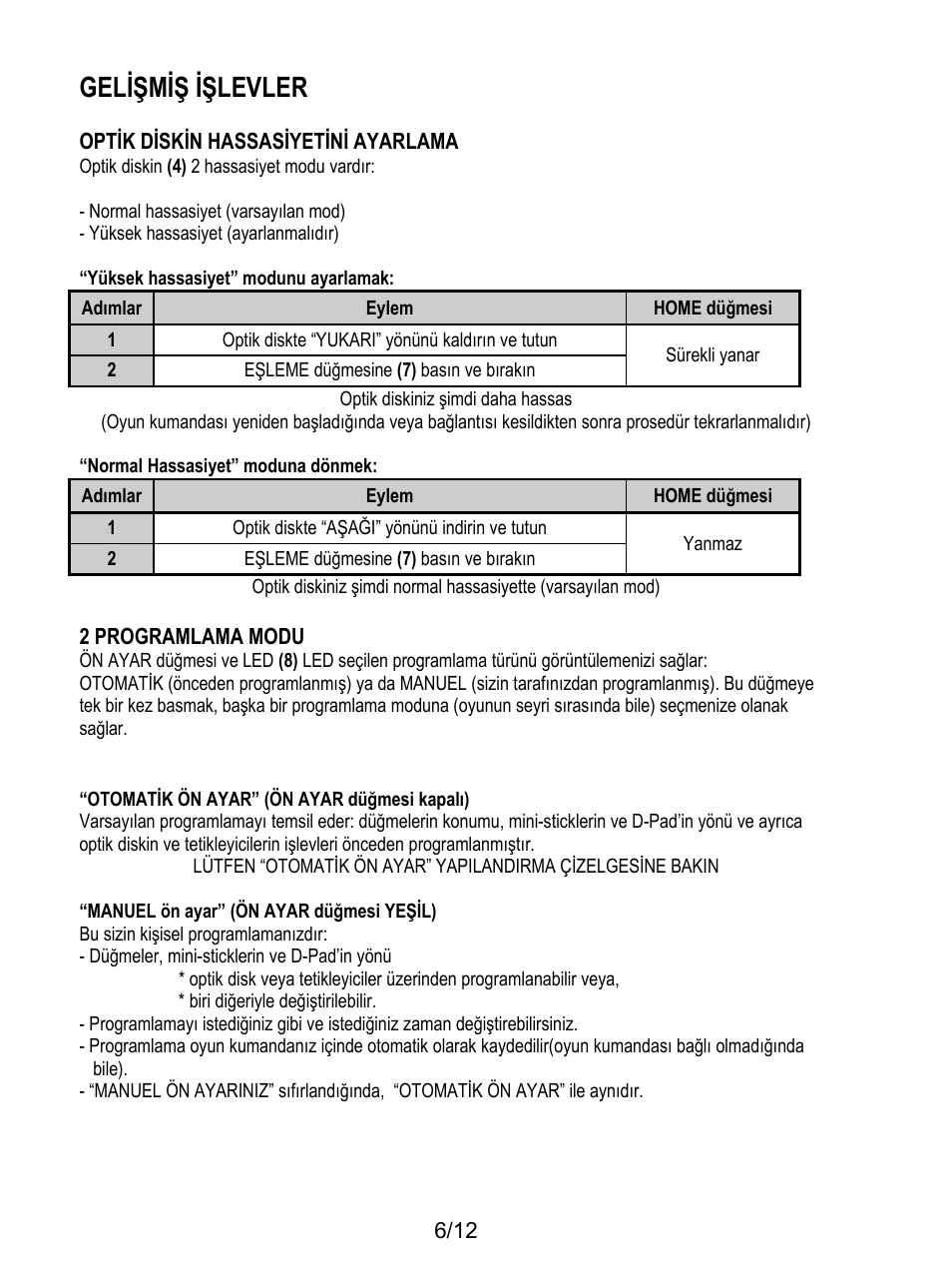 Gelişmiş işlevler | Thrustmaster F1 Alonso Wireless Gamepad User Manual | Page 115 / 146