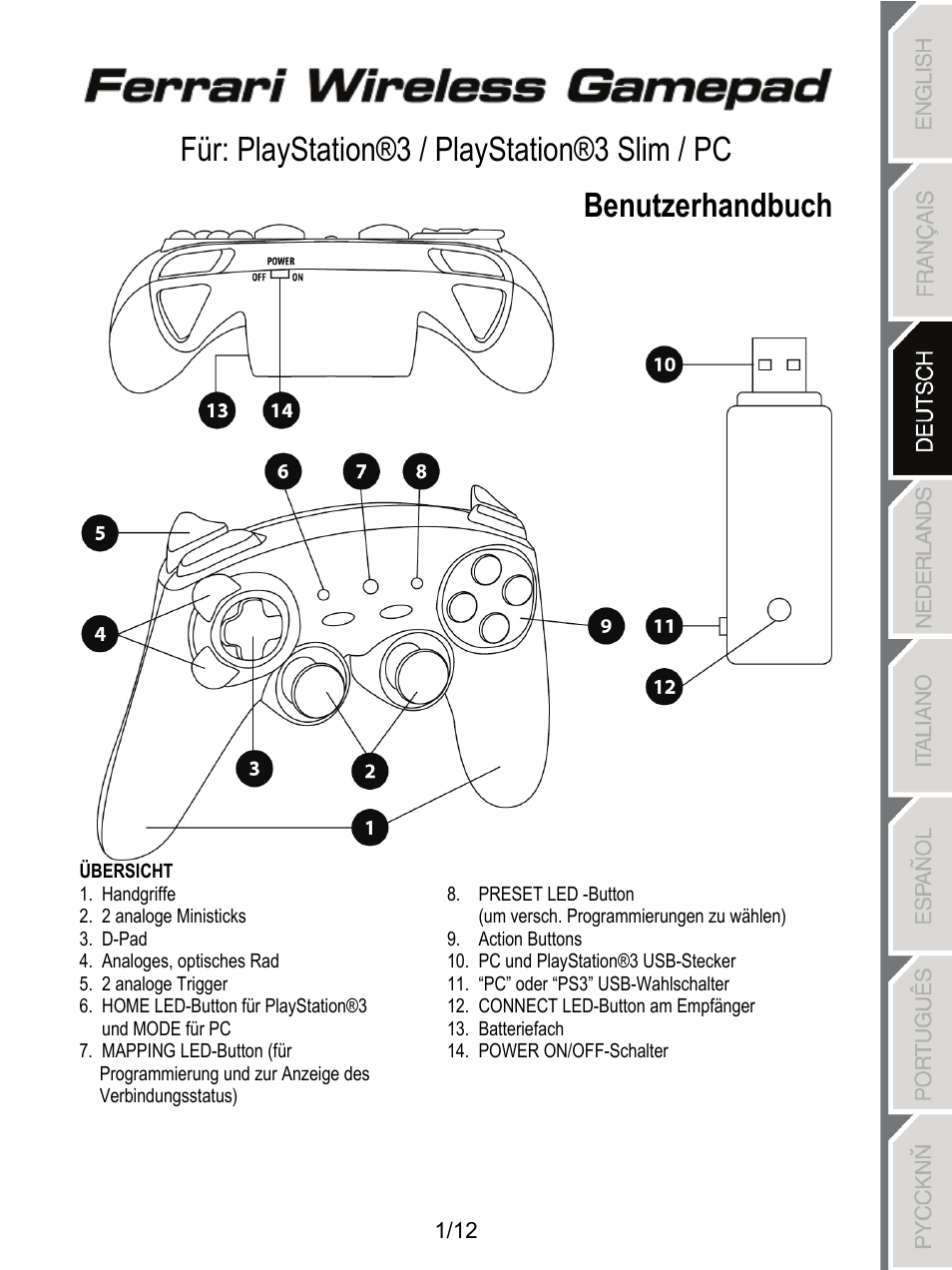 03_deu_ferrari_wireless_gamepad_5076063 | Thrustmaster F1 Alonso Wireless Gamepad User Manual | Page 26 / 146