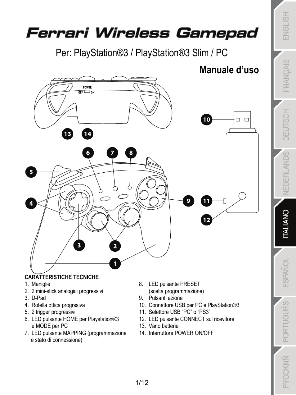 05_ita_ferrari_wireless_gamepad_5076063 | Thrustmaster F1 Alonso Wireless Gamepad User Manual | Page 50 / 146