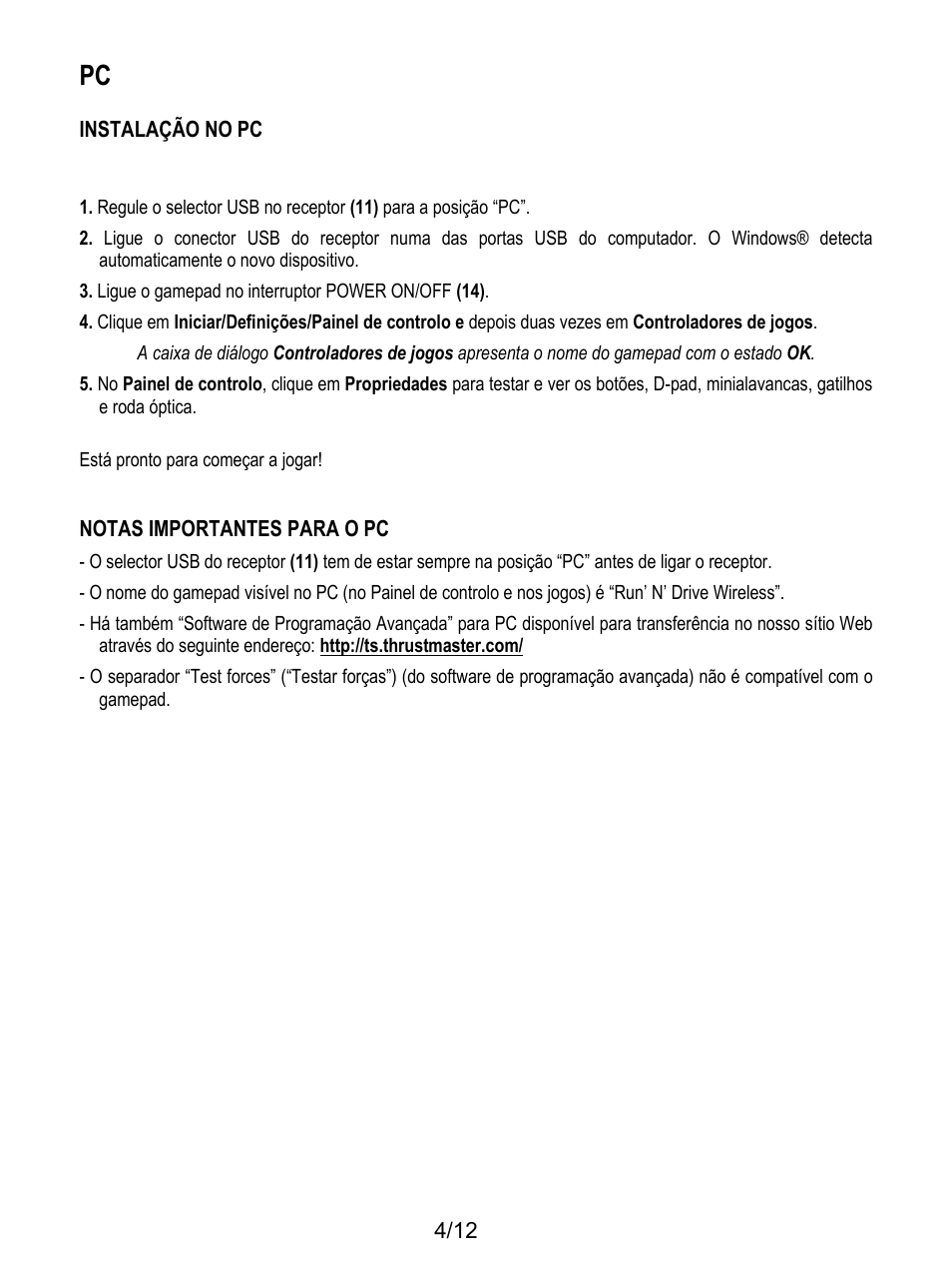 Thrustmaster F1 Alonso Wireless Gamepad User Manual | Page 77 / 146