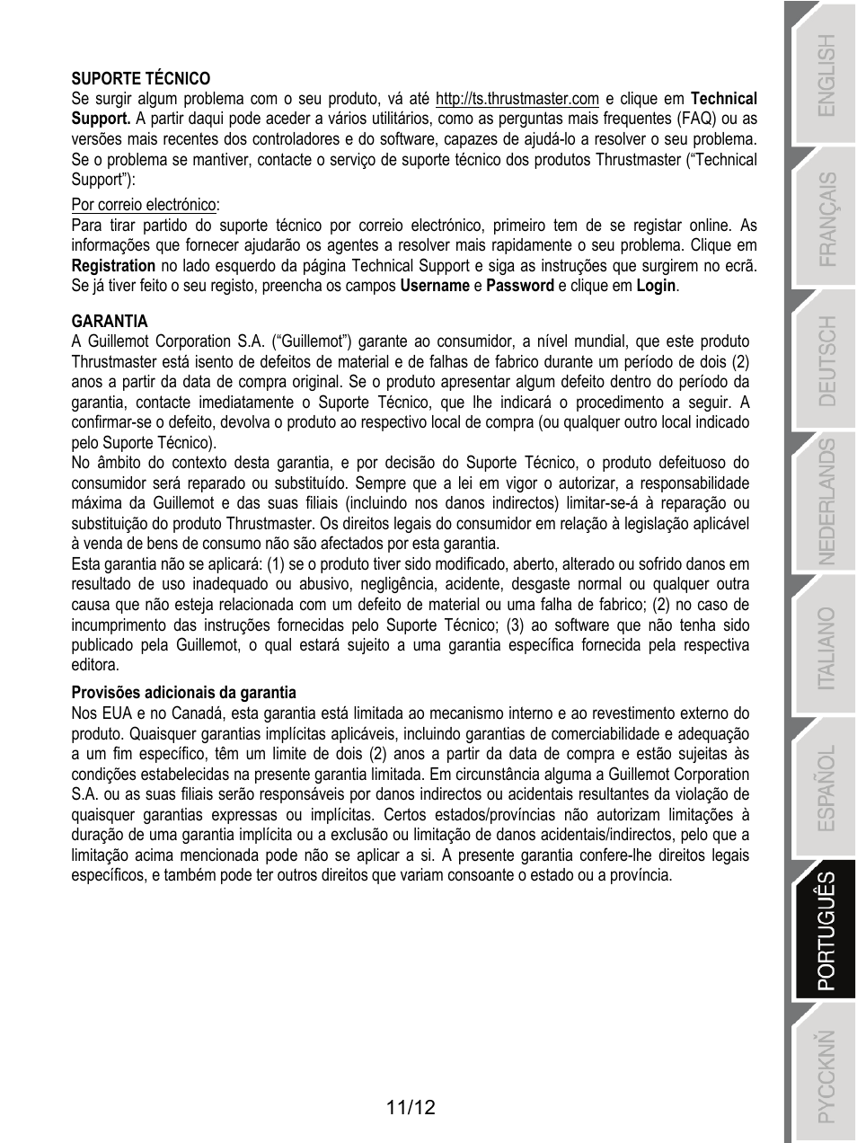 Thrustmaster F1 Alonso Wireless Gamepad User Manual | Page 84 / 146