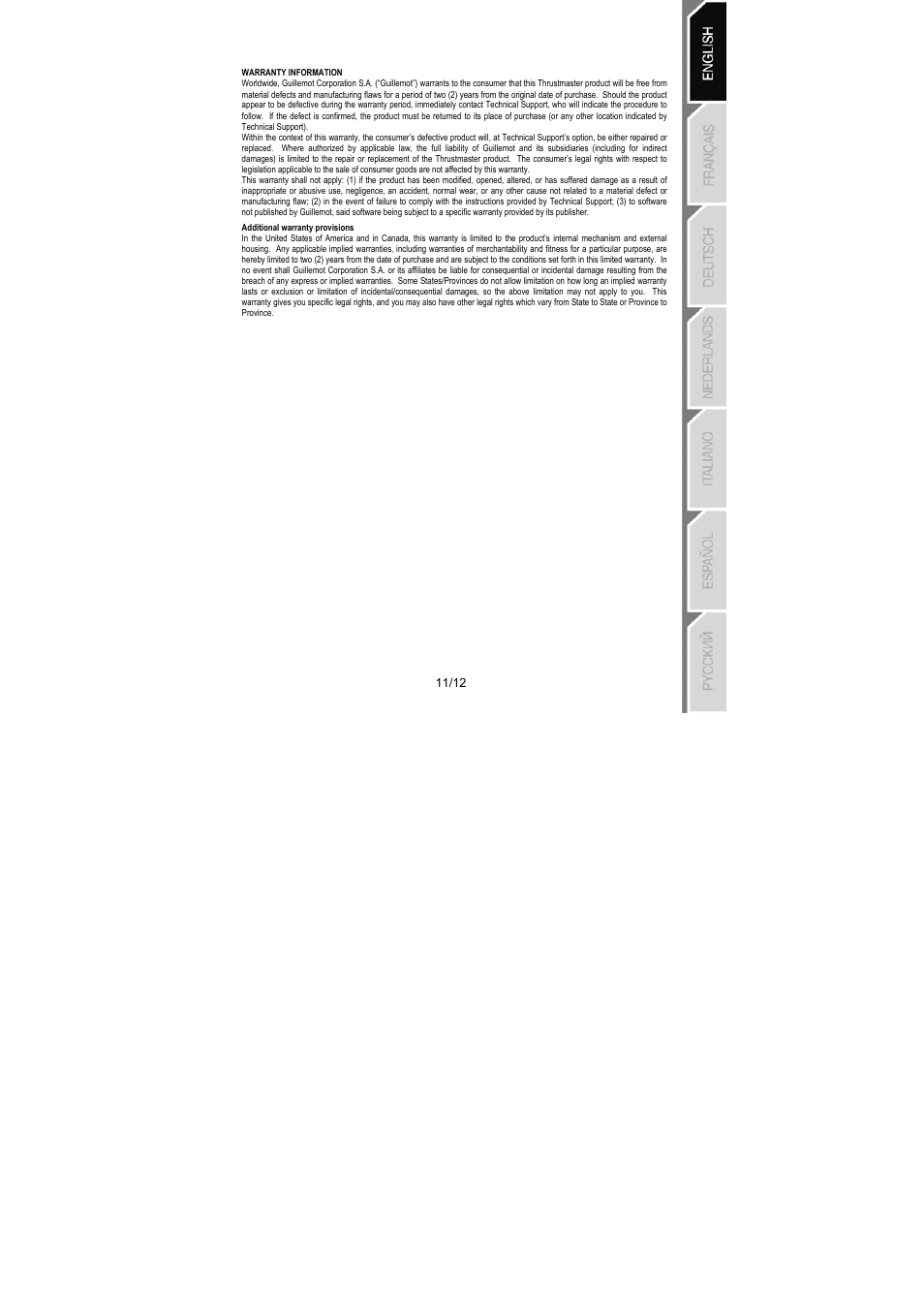 Thrustmaster Run'N' Drive 3-in-1 Rumble Force User Manual | Page 12 / 85