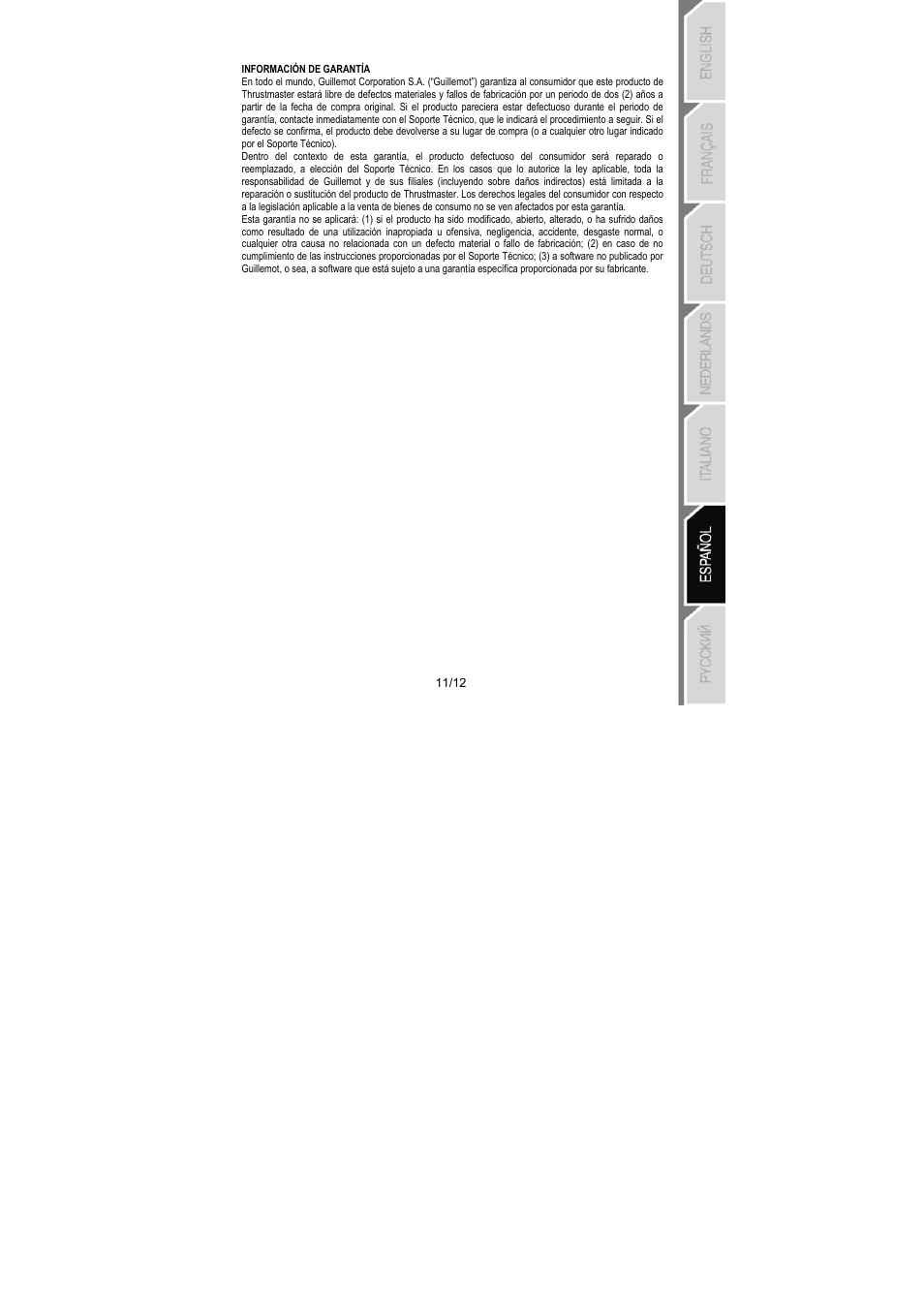 Thrustmaster Run'N' Drive 3-in-1 Rumble Force User Manual | Page 72 / 85