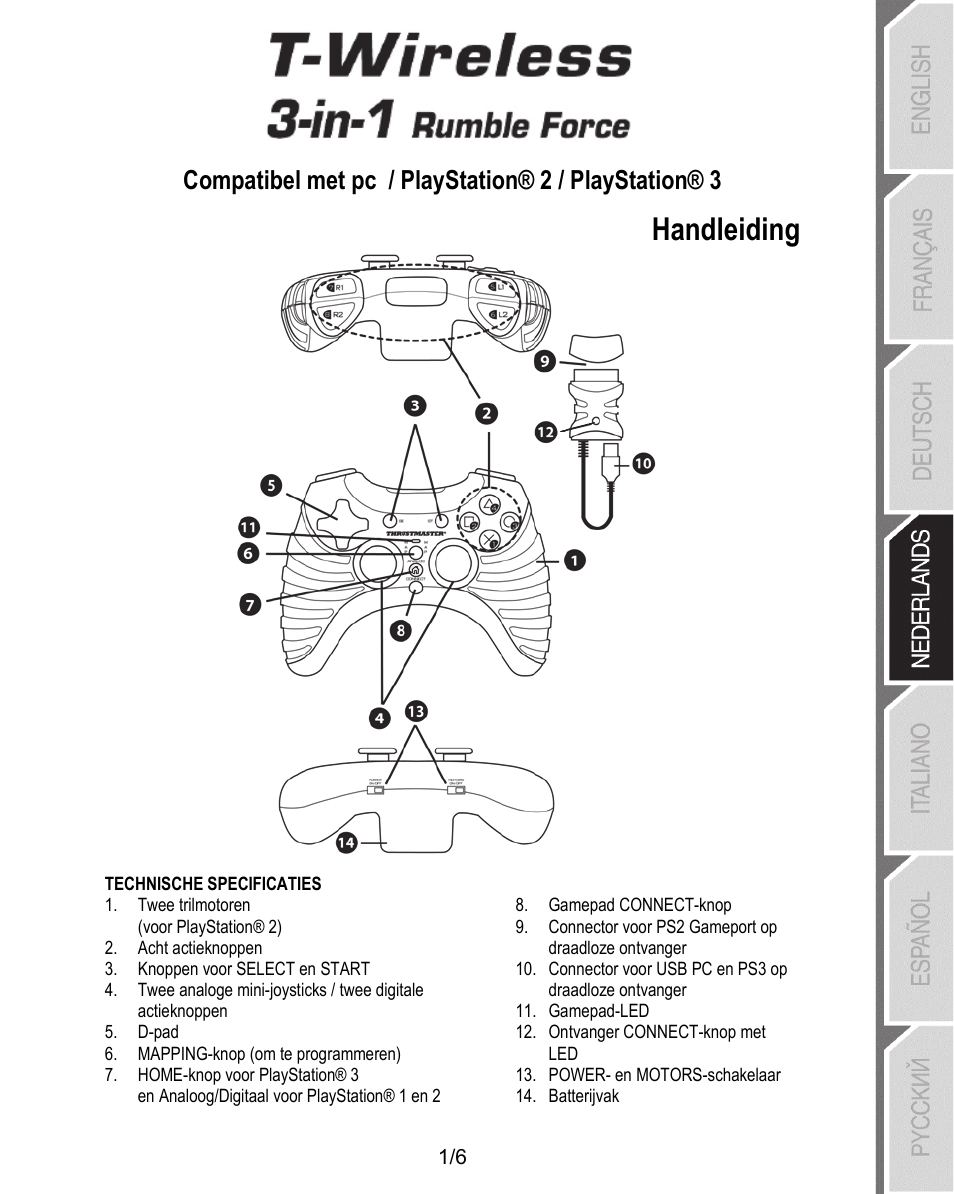 04_ned_t-wireless 3-in-1_rumble_force_5090601, Handleiding | Thrustmaster T-Wireless 3-in-1 Rumble Force User Manual | Page 20 / 50