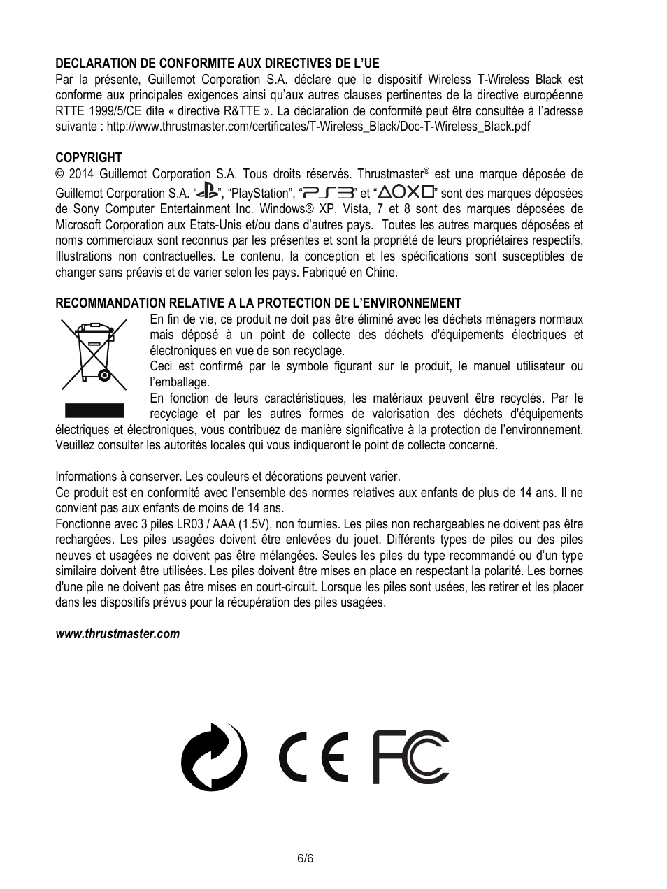 Thrustmaster T-Wireless Black User Manual | Page 13 / 73