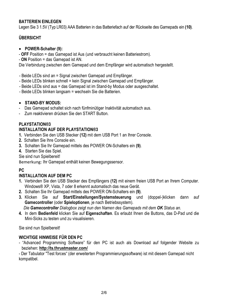 Thrustmaster T-Wireless Black User Manual | Page 15 / 73