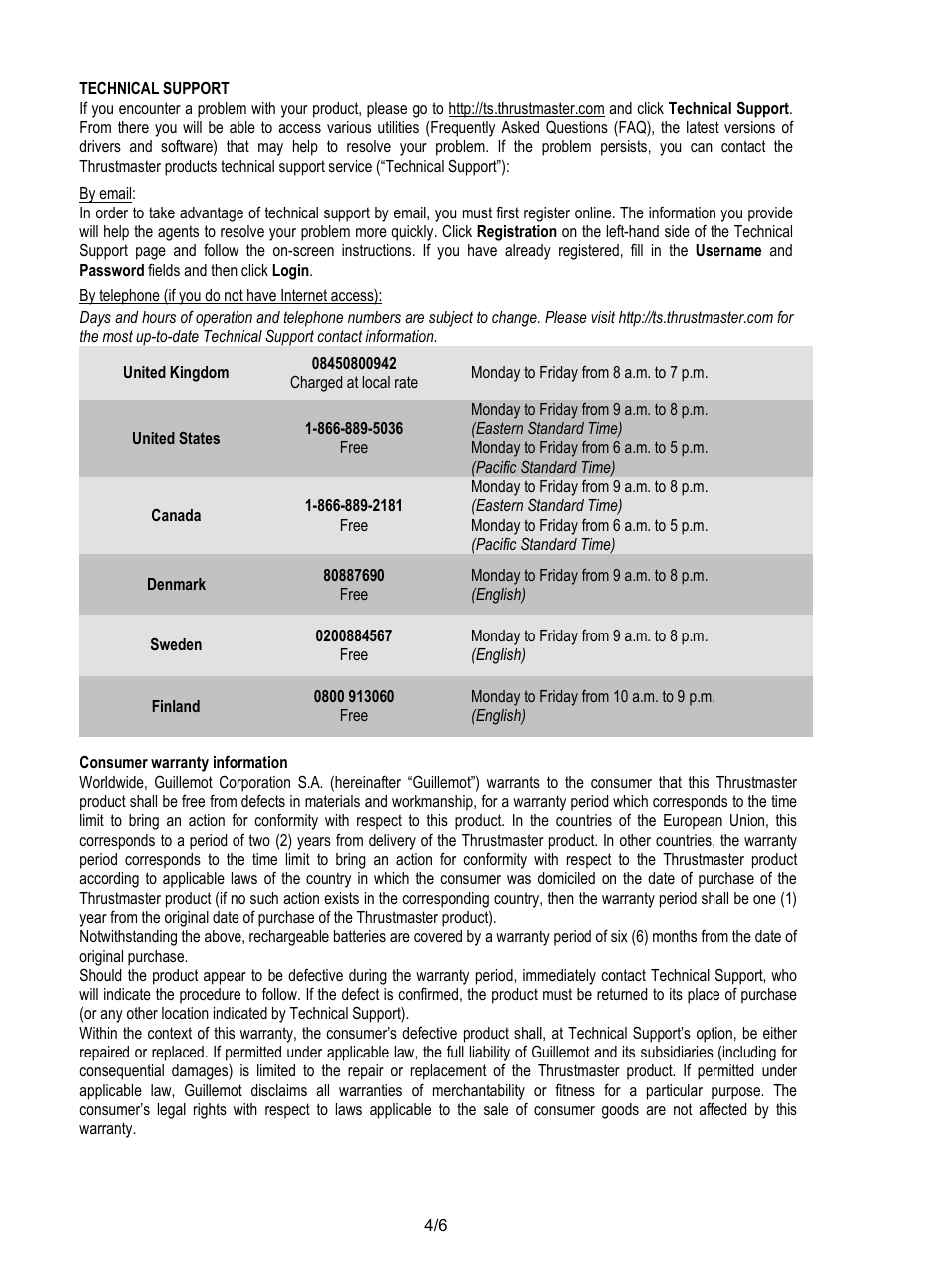 Thrustmaster T-Wireless Black User Manual | Page 5 / 73