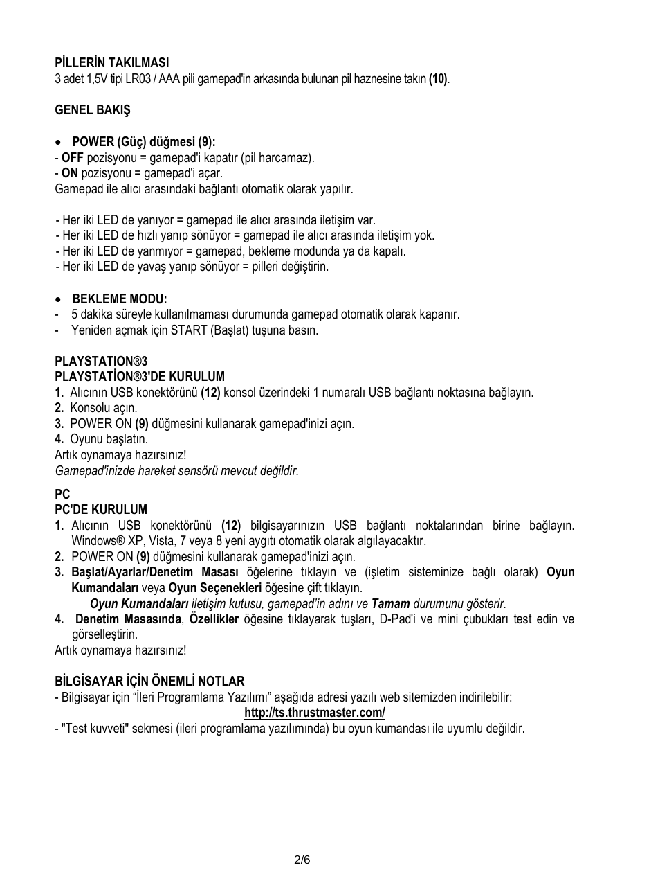 Thrustmaster T-Wireless Black User Manual | Page 57 / 73