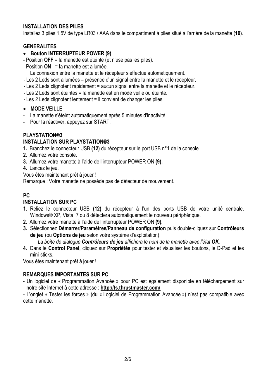 Thrustmaster T-Wireless Black User Manual | Page 9 / 73