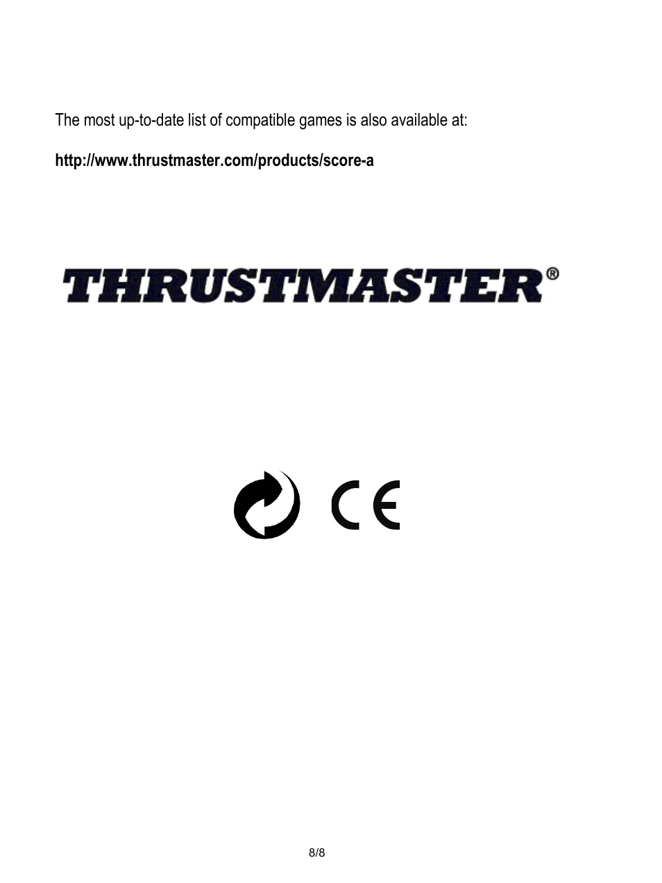 Http://www.thrustmaster.com/products/score-a | Thrustmaster Score-A User Manual | Page 9 / 97