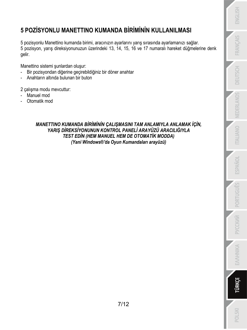 Thrustmaster F430 FFB User Manual | Page 116 / 147