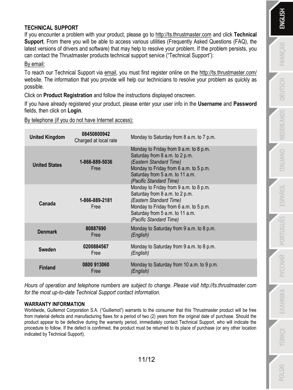 Thrustmaster F430 FFB User Manual | Page 12 / 147