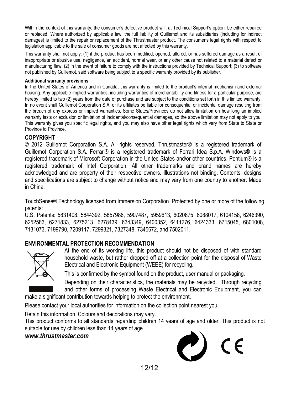 Thrustmaster F430 FFB User Manual | Page 13 / 147