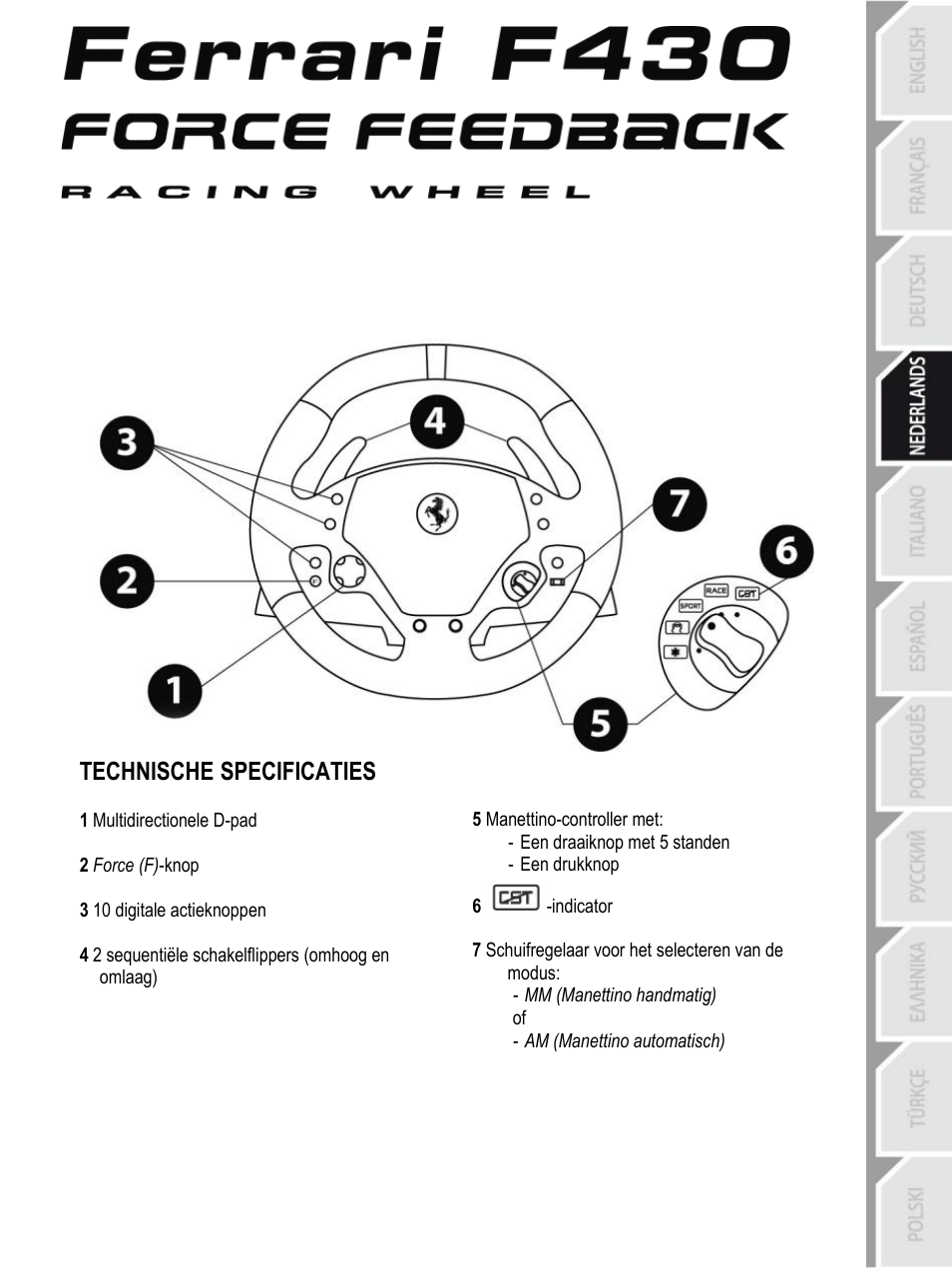 04_ned_ferrari f430 force feedback racing wheel_v4, Voor de pc, Handleiding | Thrustmaster F430 FFB User Manual | Page 38 / 147